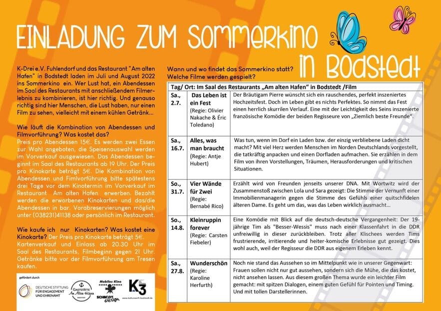 Sommerkino in Bodstedt